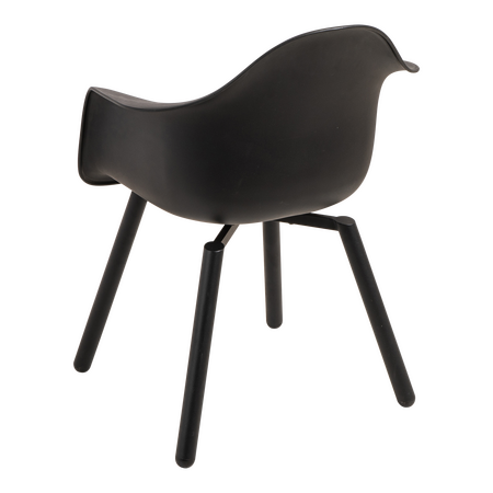 Lesli Living stoel montreux zwart/zwart schuin