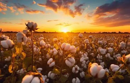 Alexsar Art tuindoek cotton field 210x140cm