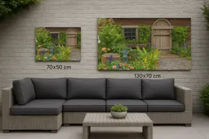 Alexsar Art tuinschilderij bloemenschuur 130x70cm - afbeelding 2