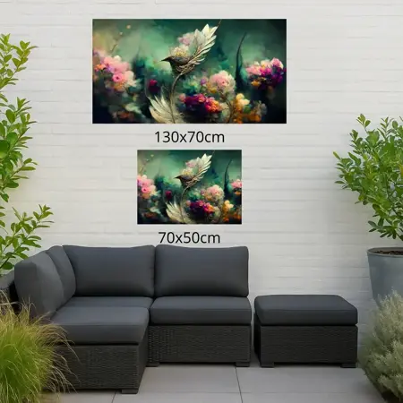 Alexsar Art tuinschilderij floral birdie 130x70cm - afbeelding 2