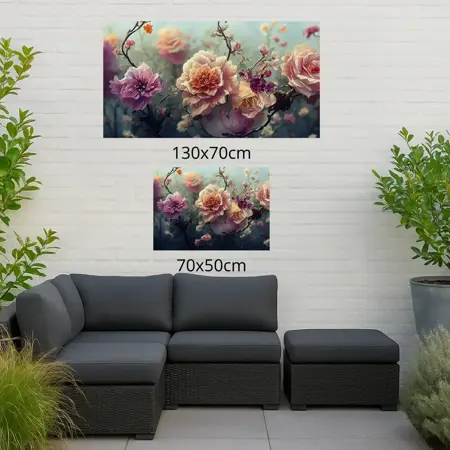 Alexsar Art tuinschilderij rose floral 130x70cm - afbeelding 2