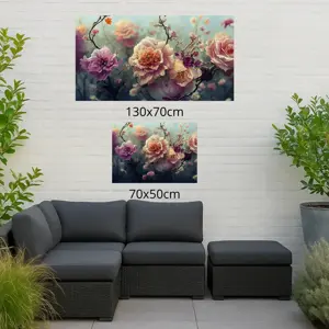 Alexsar Art tuinschilderij rose floral 130x70cm - afbeelding 2