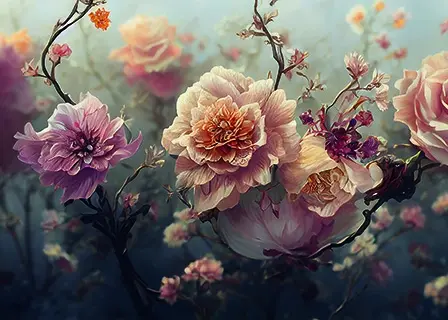 Alexsar Art tuinschilderij rose floral 70x50cm - afbeelding 1
