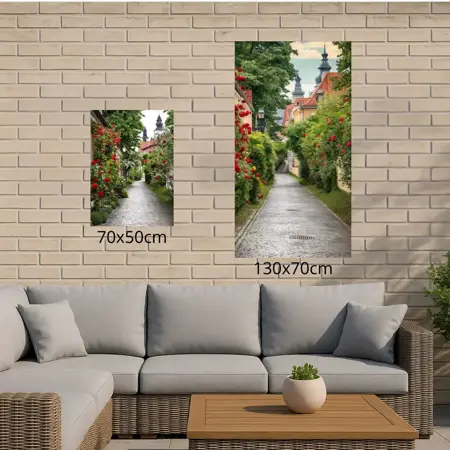 Alexsar Art tuinschilderij rozenpad 130x70cm - afbeelding 2