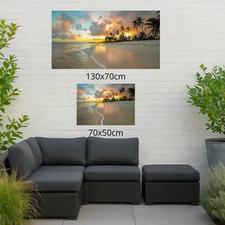 Alexsar Art tuinschilderij strandpalm 130x70cm - afbeelding 2