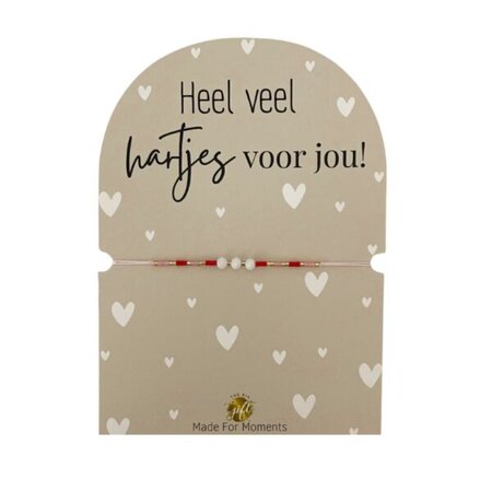 Armband heel veel hartjes