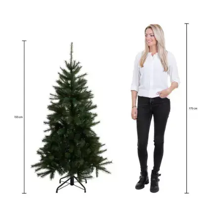 Black Box Kerstboom Toronto met led 155cm groen hoogte
