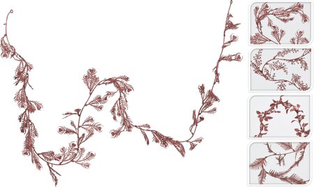 Blad guirlande 170cm assortiment oud roze
