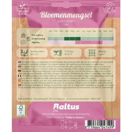 Bloemenmengsel snijbloemenmengsel  2m2 - afbeelding 2