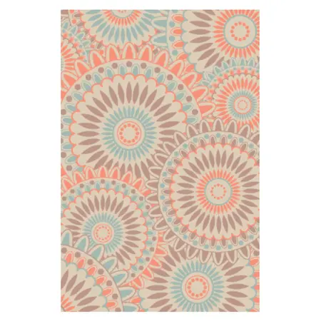 Blommie's lifestyle Buitenkleed B 180x120cm - pastel zalm - afbeelding 1