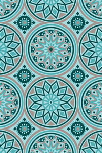 Blommie's lifestyle Buitenkleed C 180x120cm - turquoise