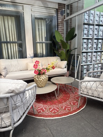 Blommie's lifestyle Buitenkleed rond d180cm roze - afbeelding 2