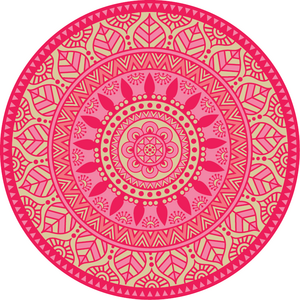 Blommie's lifestyle Buitenkleed rond d180cm roze - afbeelding 1