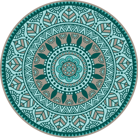 Blommie's lifestyle Buitenkleed rond d180cm turquoise