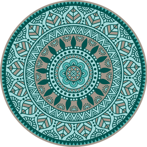 Blommie's lifestyle Buitenkleed rond d180cm turquoise