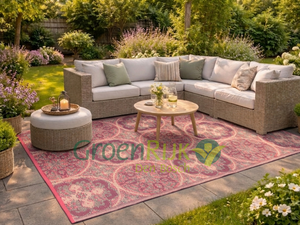 Buitenkleed 180x270cm roze/paars