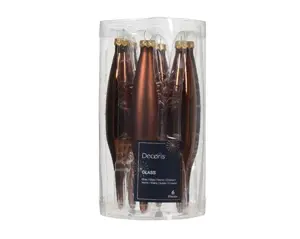 Decoris Ijspegelhangers glas 6st espresso - afbeelding 1