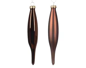 Decoris Ijspegelhangers glas 6st espresso - afbeelding 2
