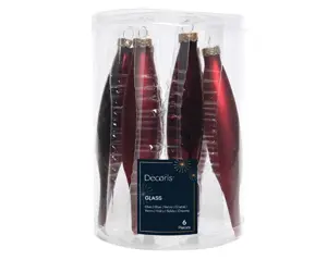 Decoris Ijspegelhangers glas 6st ossenbloed - afbeelding 1