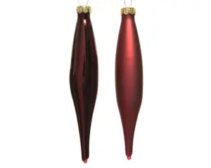 Decoris Ijspegelhangers glas 6st ossenbloed - afbeelding 2