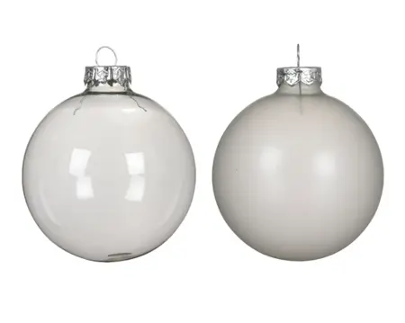 Decoris kerstballen glas d10cm 3st zilver - afbeelding 2