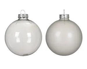 Decoris kerstballen glas d10cm 3st zilver - afbeelding 2