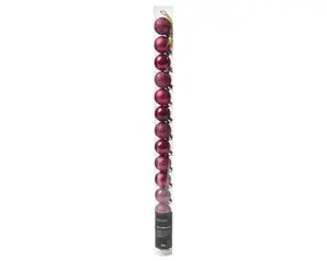 Decoris kerstballen set plastic 3cm 14st granaatappel - afbeelding 2