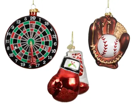 Decoris kersthanger glas sport - assortiment