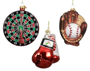 Decoris kersthanger glas sport - assortiment