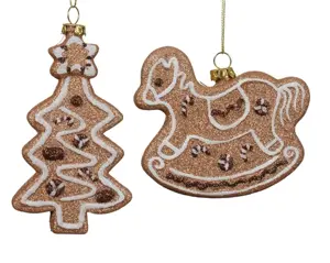 Decoris kersthanger plastic peperkoek - assortiment
