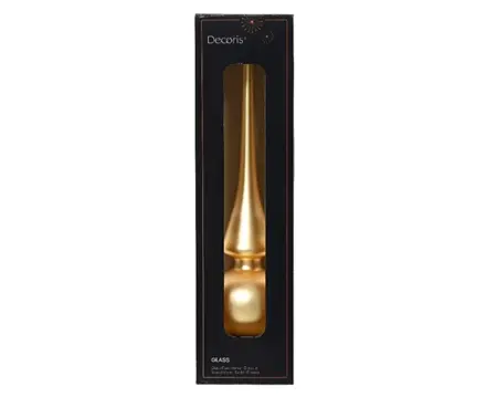 Decoris piek glas 6x26cm mat lichtgoud verpakking