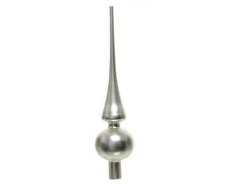 Decoris piek glas d6h26cm mat zilver - afbeelding 1