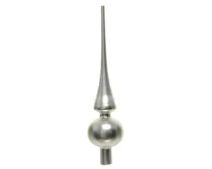 Decoris piek glas d6h26cm mat zilver - afbeelding 1