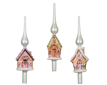 Decoris piek glas huisjes - assortiment