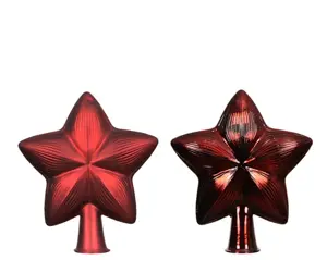 Decoris piek glas ster ossenbloed - assortiment - afbeelding 2