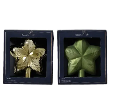 Decoris piek glas ster rosemarijn - assortiment - afbeelding 2