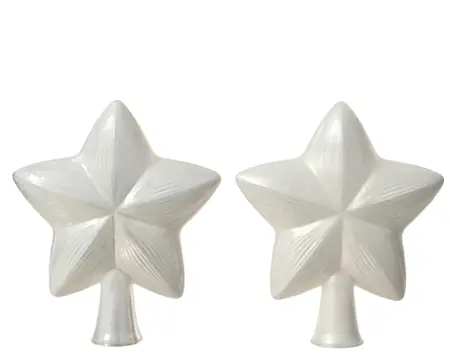 Decoris piek glas ster wit - assortiment  - afbeelding 1