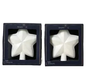 Decoris piek glas ster wit - assortiment  - afbeelding 2