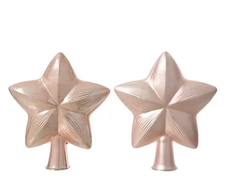 Decoris piek ster poederroze - assortiment - afbeelding 1
