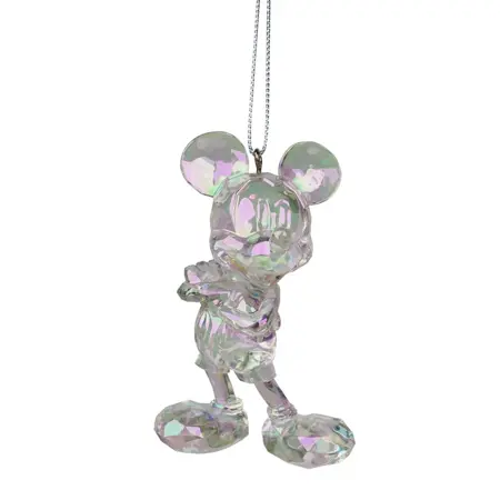 Disney kersthanger acryl mickey transparant 8cm