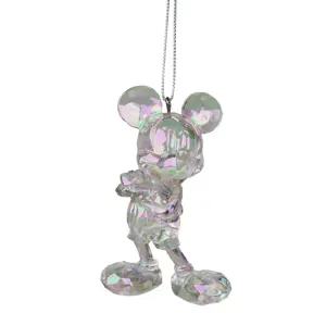Disney kersthanger acryl mickey transparant 8cm