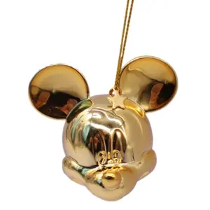 Disney kersthanger mickey gouden hoofd 6cm