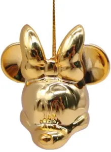 Disney kersthanger minnie gouden hoofd 6cm