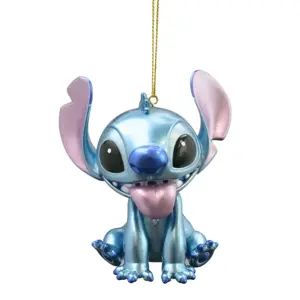 Disney kersthanger stitch 9cm metallic