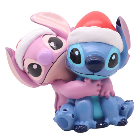 Disney tuinbeeld Stitch & Angel kerst 20cm