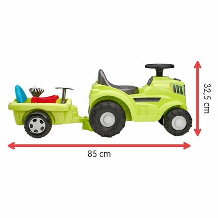 Ecoiffier Tractor met aanhanger Loopwagen afmetingen