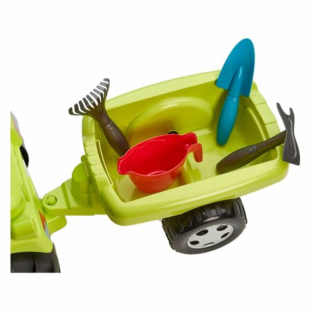 Ecoiffier Tractor met aanhanger Loopwagen aanhanger