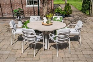 Edison tafel 148cm taupe / light teak vironwood - afbeelding 3