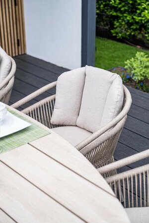 Edison tafel 220x115xH75cm taupe / light teak Vironwood - afbeelding 5