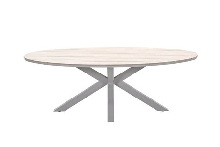 Edison tafel 220x115xH75cm taupe / light teak Vironwood - afbeelding 2